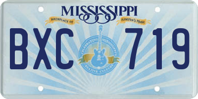 MS license plate BXC719