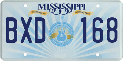MS license plate BXD168