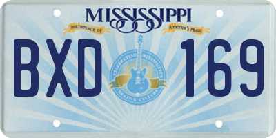 MS license plate BXD169