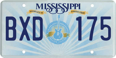 MS license plate BXD175