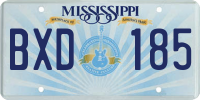 MS license plate BXD185