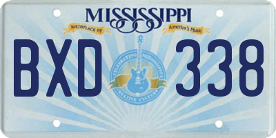 MS license plate BXD338