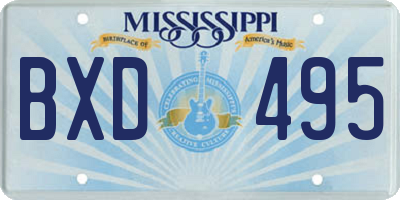 MS license plate BXD495