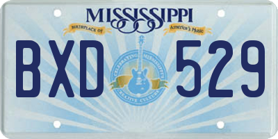 MS license plate BXD529