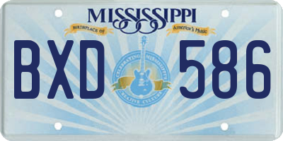 MS license plate BXD586