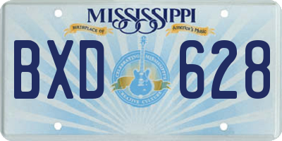 MS license plate BXD628