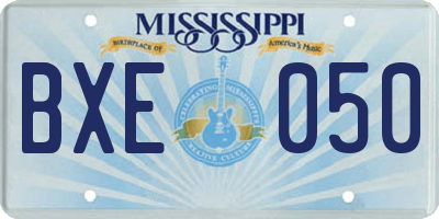 MS license plate BXE050