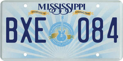 MS license plate BXE084