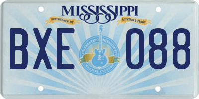 MS license plate BXE088