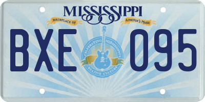 MS license plate BXE095