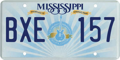 MS license plate BXE157