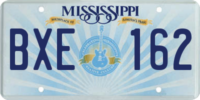 MS license plate BXE162