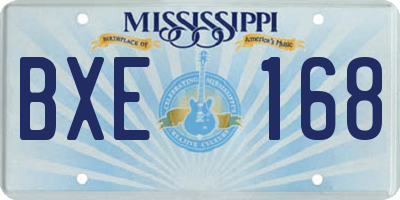 MS license plate BXE168