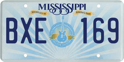 MS license plate BXE169