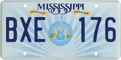MS license plate BXE176