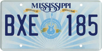 MS license plate BXE185