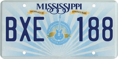 MS license plate BXE188