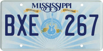 MS license plate BXE267