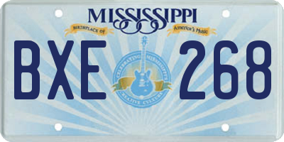 MS license plate BXE268