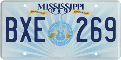 MS license plate BXE269