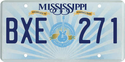 MS license plate BXE271