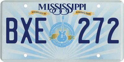 MS license plate BXE272