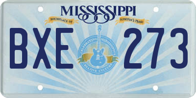 MS license plate BXE273