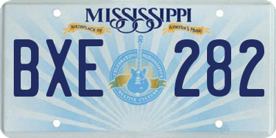 MS license plate BXE282