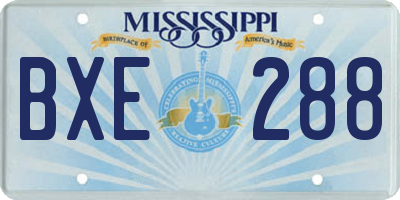 MS license plate BXE288