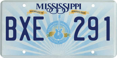MS license plate BXE291