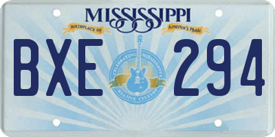 MS license plate BXE294