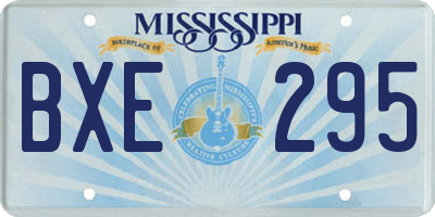 MS license plate BXE295