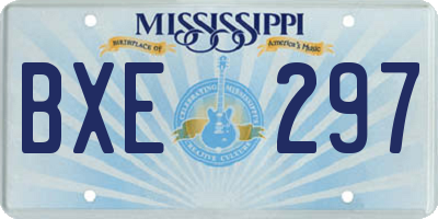 MS license plate BXE297