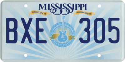MS license plate BXE305