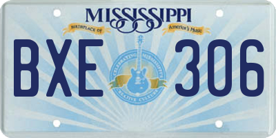 MS license plate BXE306