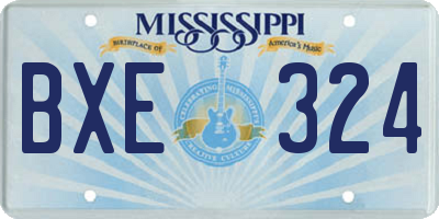 MS license plate BXE324