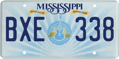 MS license plate BXE338
