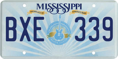 MS license plate BXE339