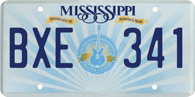 MS license plate BXE341
