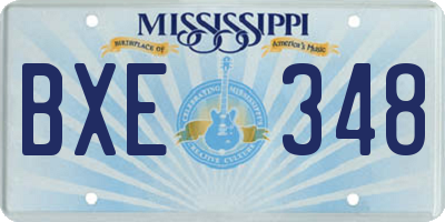MS license plate BXE348