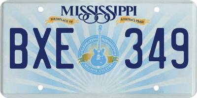 MS license plate BXE349