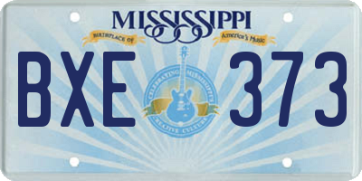 MS license plate BXE373