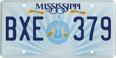 MS license plate BXE379