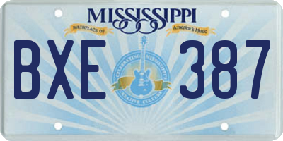 MS license plate BXE387