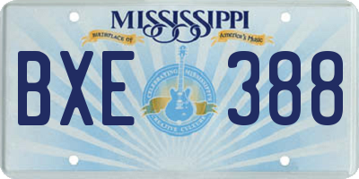 MS license plate BXE388
