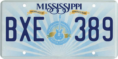 MS license plate BXE389