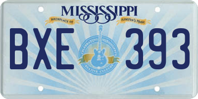 MS license plate BXE393