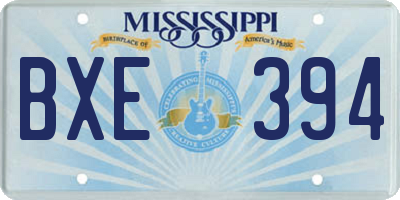 MS license plate BXE394