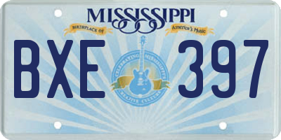 MS license plate BXE397