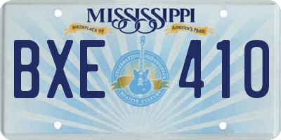 MS license plate BXE410
